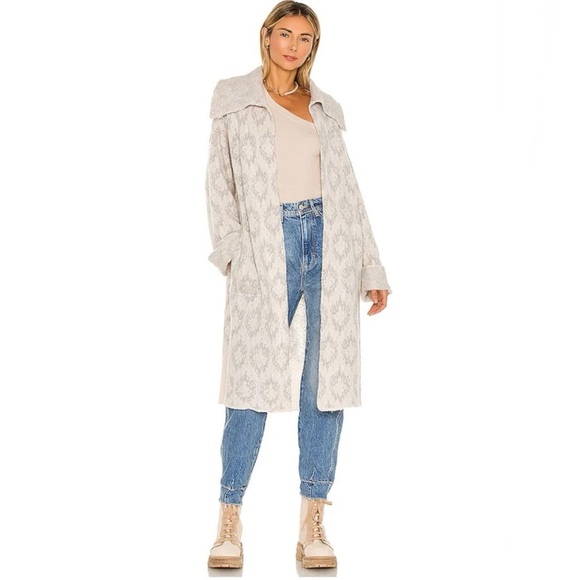 Free People Like a Diamond Sweater Coat in Icy Diamonds Combo - Picture 1 of 10